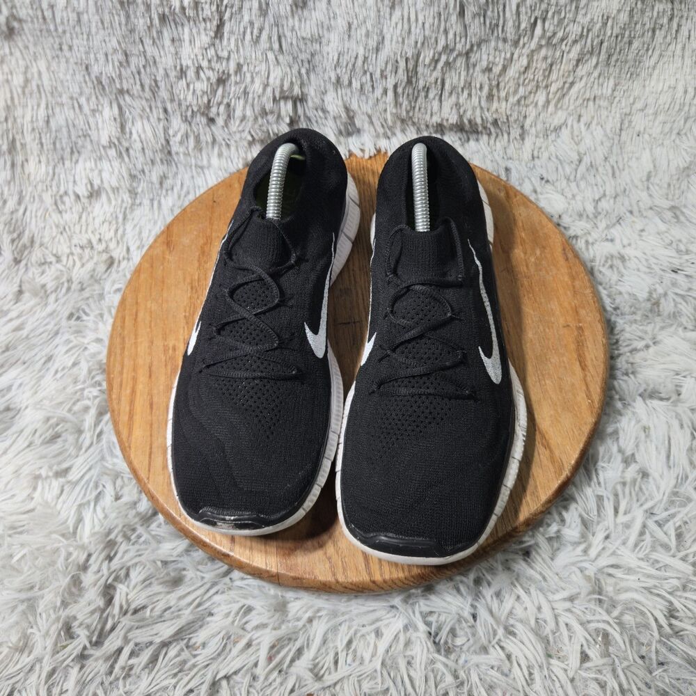 Nike Free Flyknit Breathable Black Athletic Running Low Top Sneaker Size 12.5 - Picture 2 of 10
